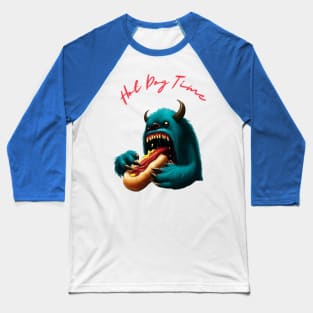 Hot Dog Monster Baseball T-Shirt